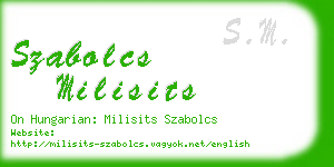 szabolcs milisits business card